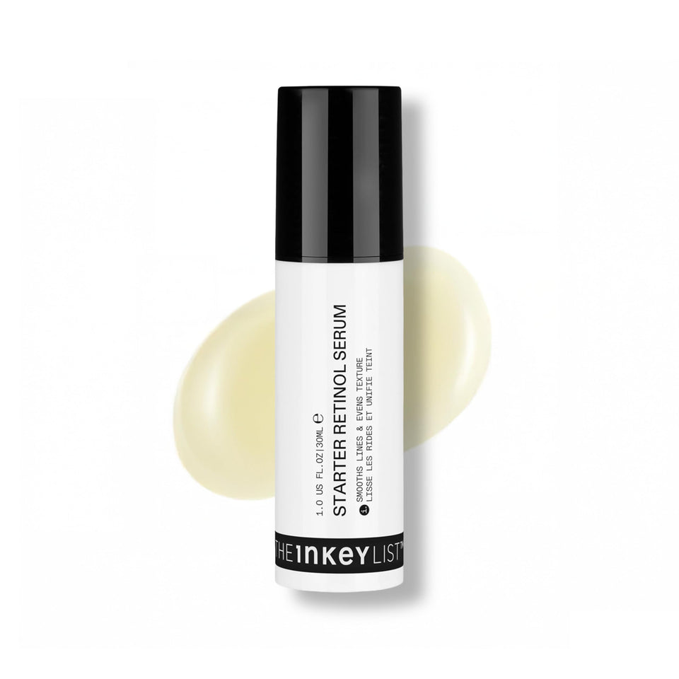 The INKEY List front packaging showing gentle retinol serum, clear benefits
