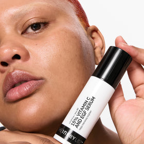 The INKEY List on bathroom shelf, conveys daily routine integration and aesthetic appeal