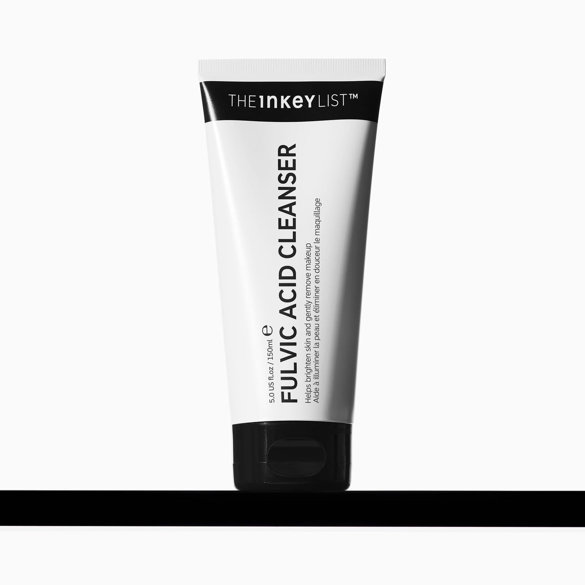 The INKEY List front packaging showing cleanser label and size, clear information benefit
