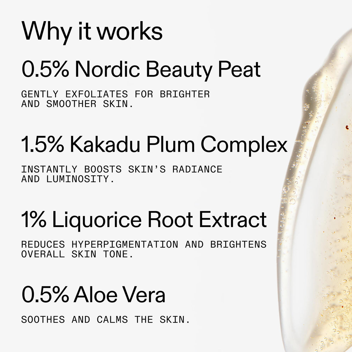 The INKEY List Nordic peat ingredient on display, highlights fulvic acid antioxidant benefit