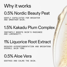 The INKEY List Nordic peat ingredient on display, highlights fulvic acid antioxidant benefit