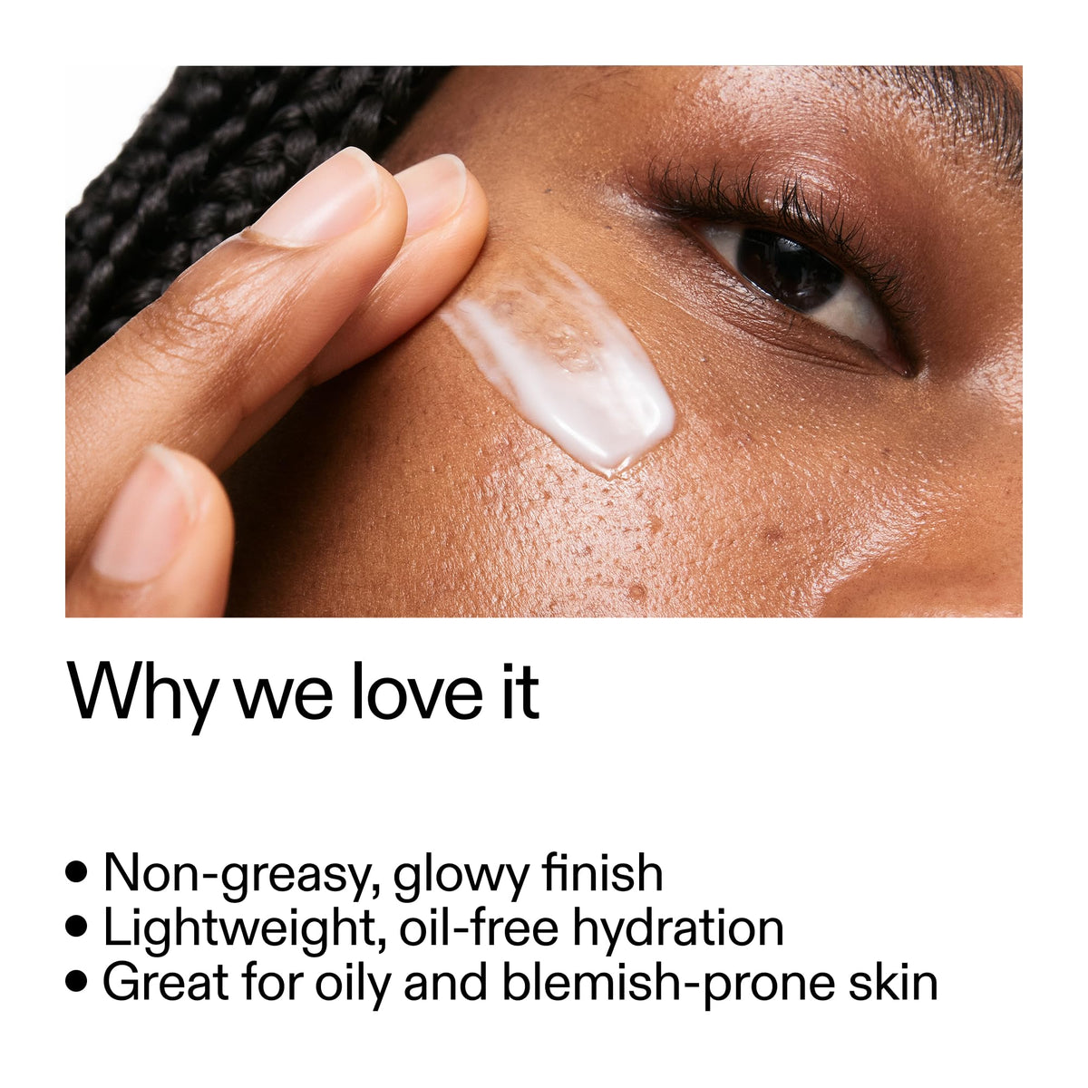 The INKEY List open jar texture close-up showing lightweight gel hydration