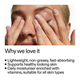 The INKEY List texture close-up of cream showing lightweight finish and fast absorption benefit