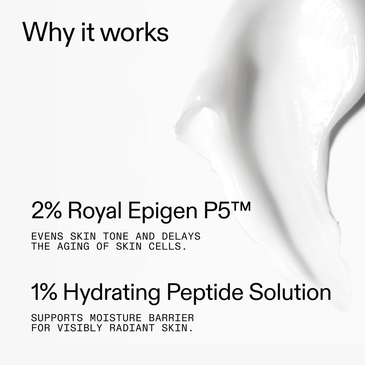 The INKEY List moisturizer ingredients label highlighting peptide and hydration benefits
