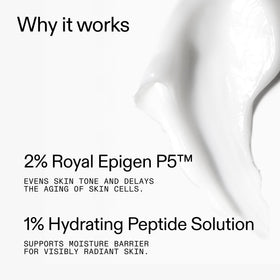 The INKEY List moisturizer ingredients label highlighting peptide and hydration benefits
