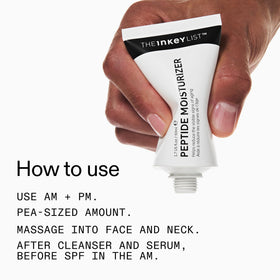 The INKEY List moisturizer next to a coin for size comparison and travel-friendly benefit