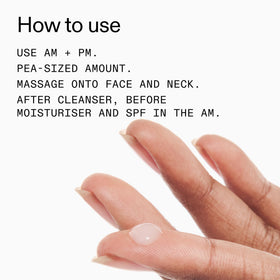The INKEY List serum applied on skin to show fast-absorbing finish and smoother texture