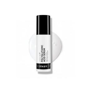 The INKEY List serum front packaging showing sleek bottle and clear label, hydrates skin