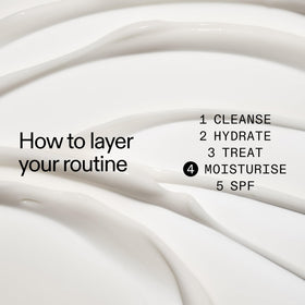 The INKEY List cream dispensed on hand demonstrating spreadability and quick-absorbing hydration