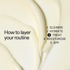 The INKEY List cream texture close-up showing lightweight, non-greasy finish
