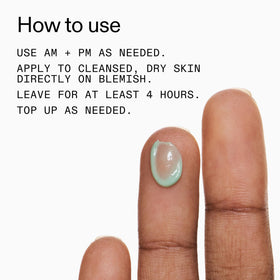 The INKEY List before and after comparison illustrating reduced blemish size over time