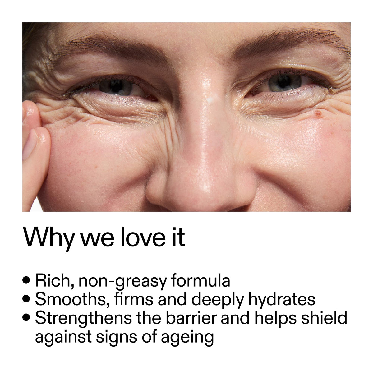 The INKEY List cream texture close-up showing smooth moisturizing finish