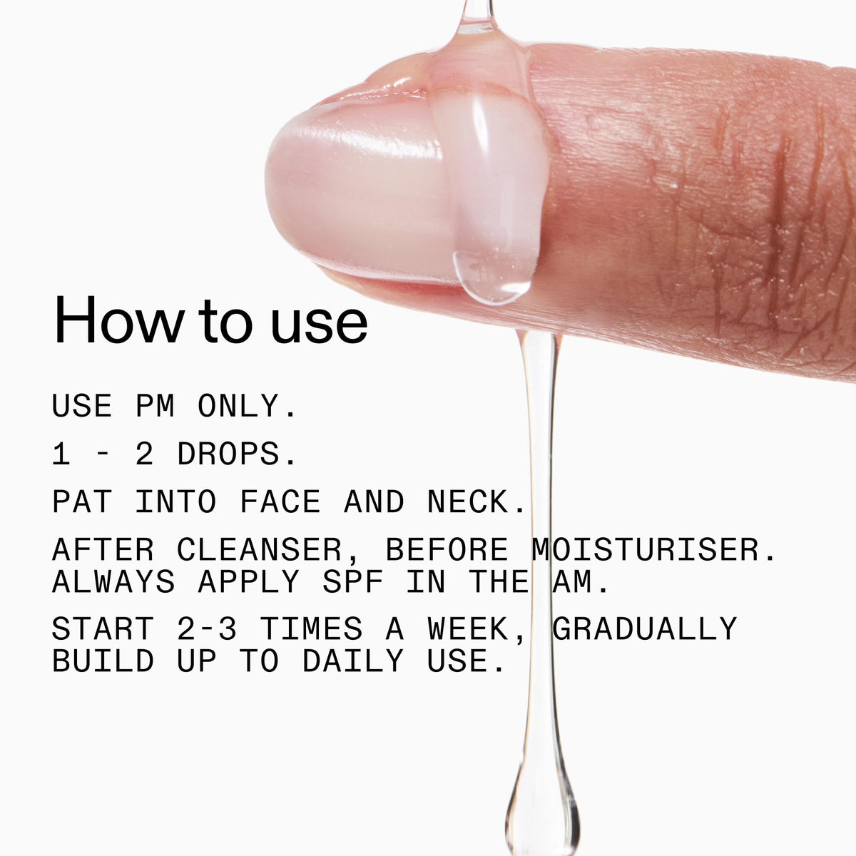 The INKEY List toner dispensing onto fingers showing controlled application and minimal waste