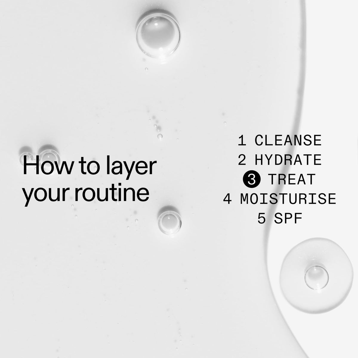 The INKEY List toner texture on a cotton pad demonstrating gentle exfoliant pickup and application