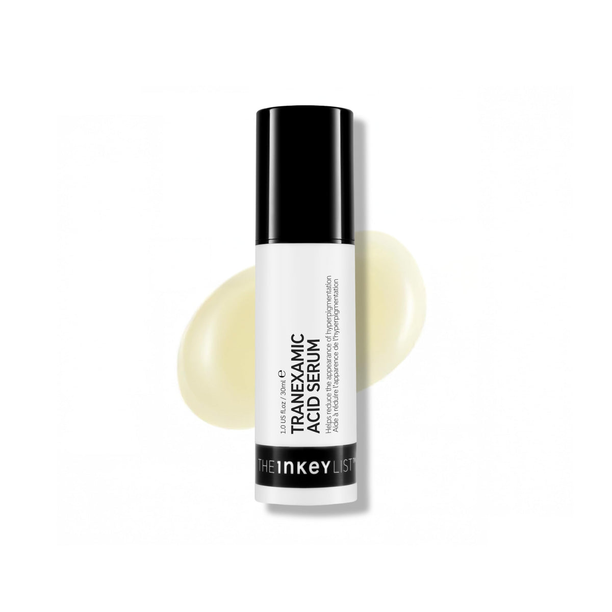 The INKEY List bottle front view showing brand and brightening serum