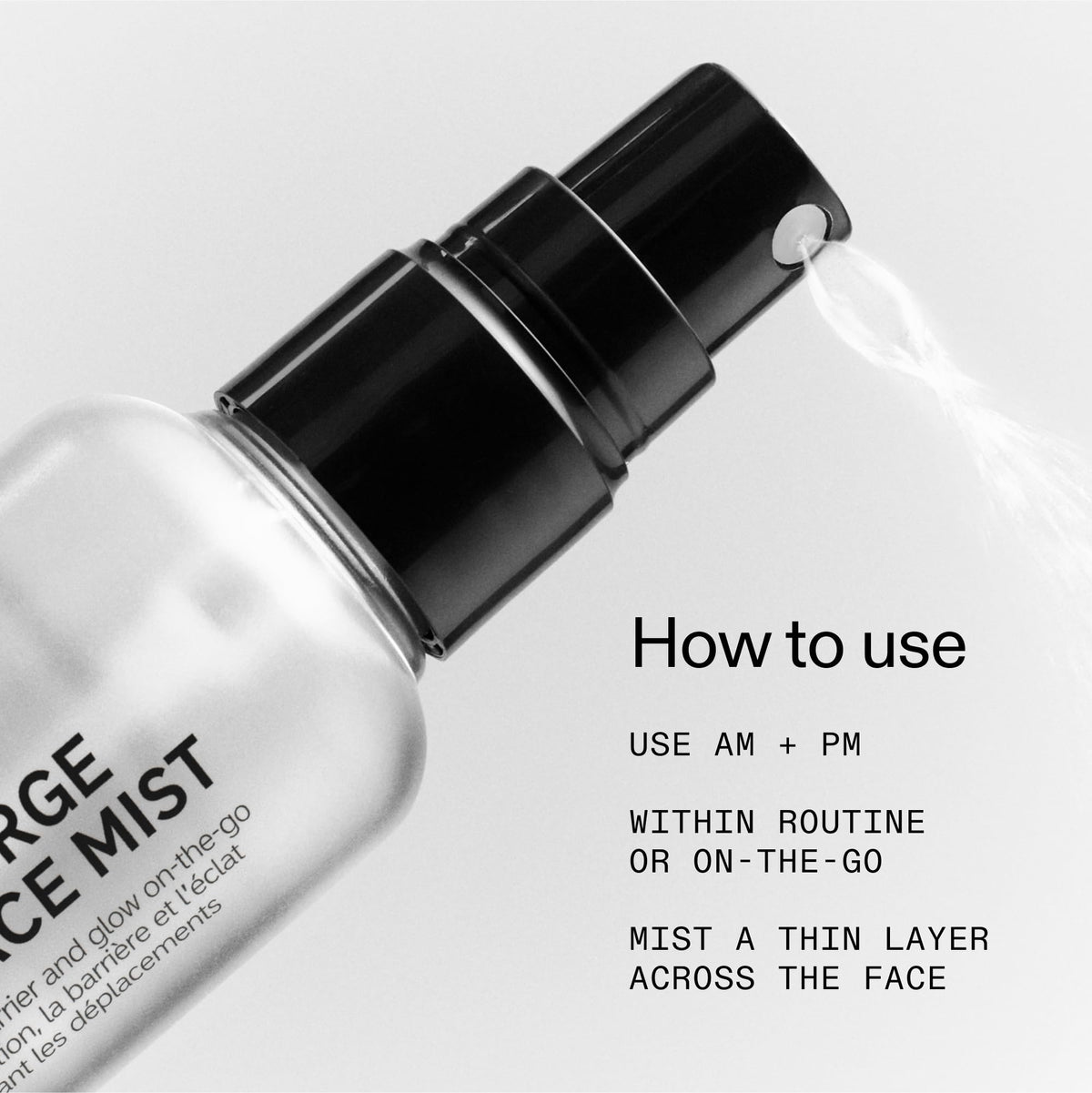The INKEY List bottle inside a travel bag, convenient hydration on the go for flights and commute