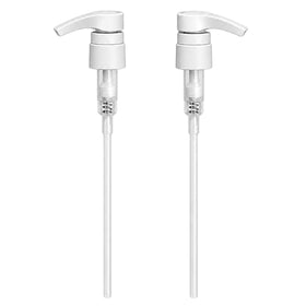 The Kombucha Company front view of two white replacement pump dispensers showing clean design and fit