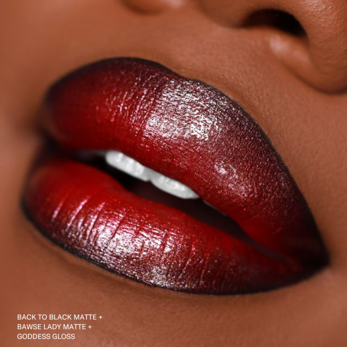 Close-up of The Lip Bar ingredients label highlighting jojoba oil and vitamin E