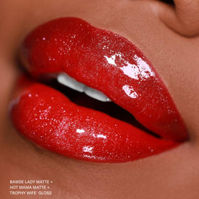 Model wearing The Lip Bar Bawse Lady in lifestyle setting showing confidence boost