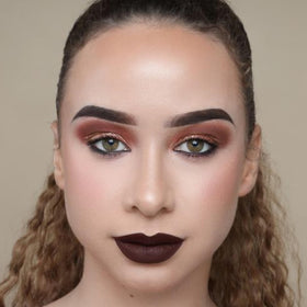 The Lip Bar swatches of Naturalista and Low Key showing rich pigment payoff