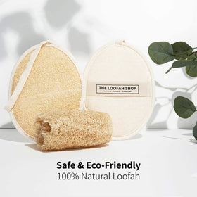 The Loofah Shop detailed close-up of Egyptian loofah fibers, showing gentle exfoliating texture