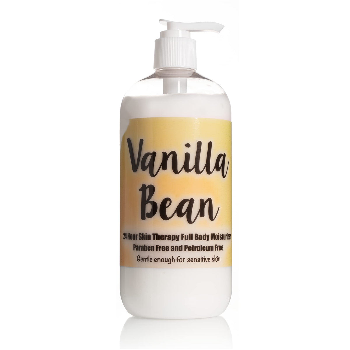 The Lotion Company front packaging showing vanilla bean scent and benefits