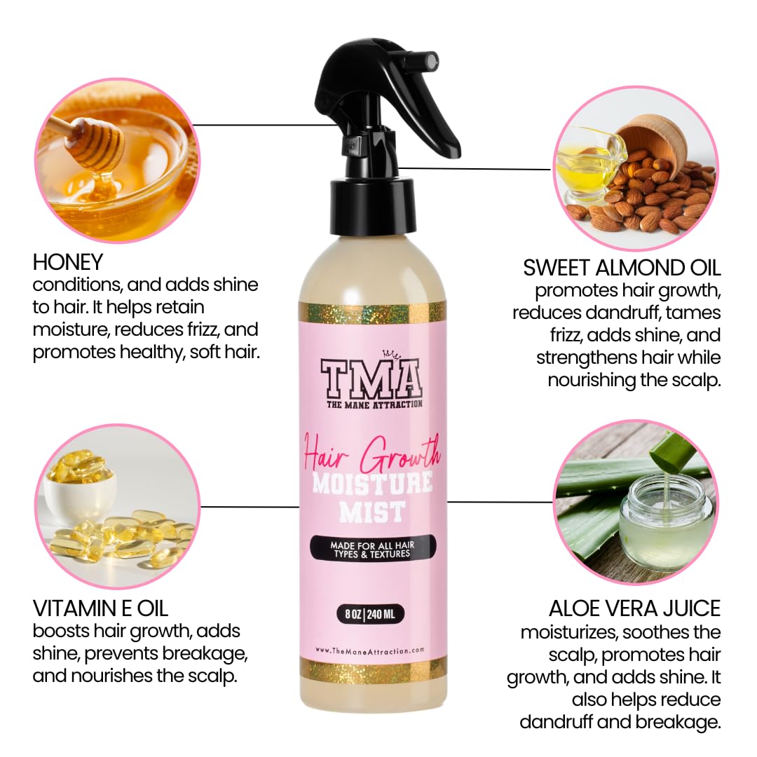 The Mane Attraction back label close-up showing ingredients and directions for confident use