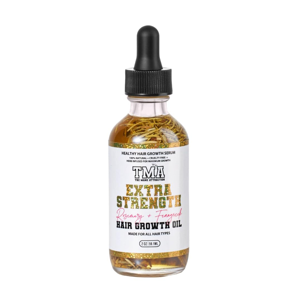 The Mane Attraction front bottle showing label and blend benefits