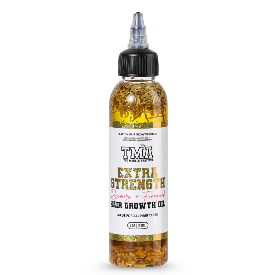 The Mane Attraction bottle front label showing product benefits