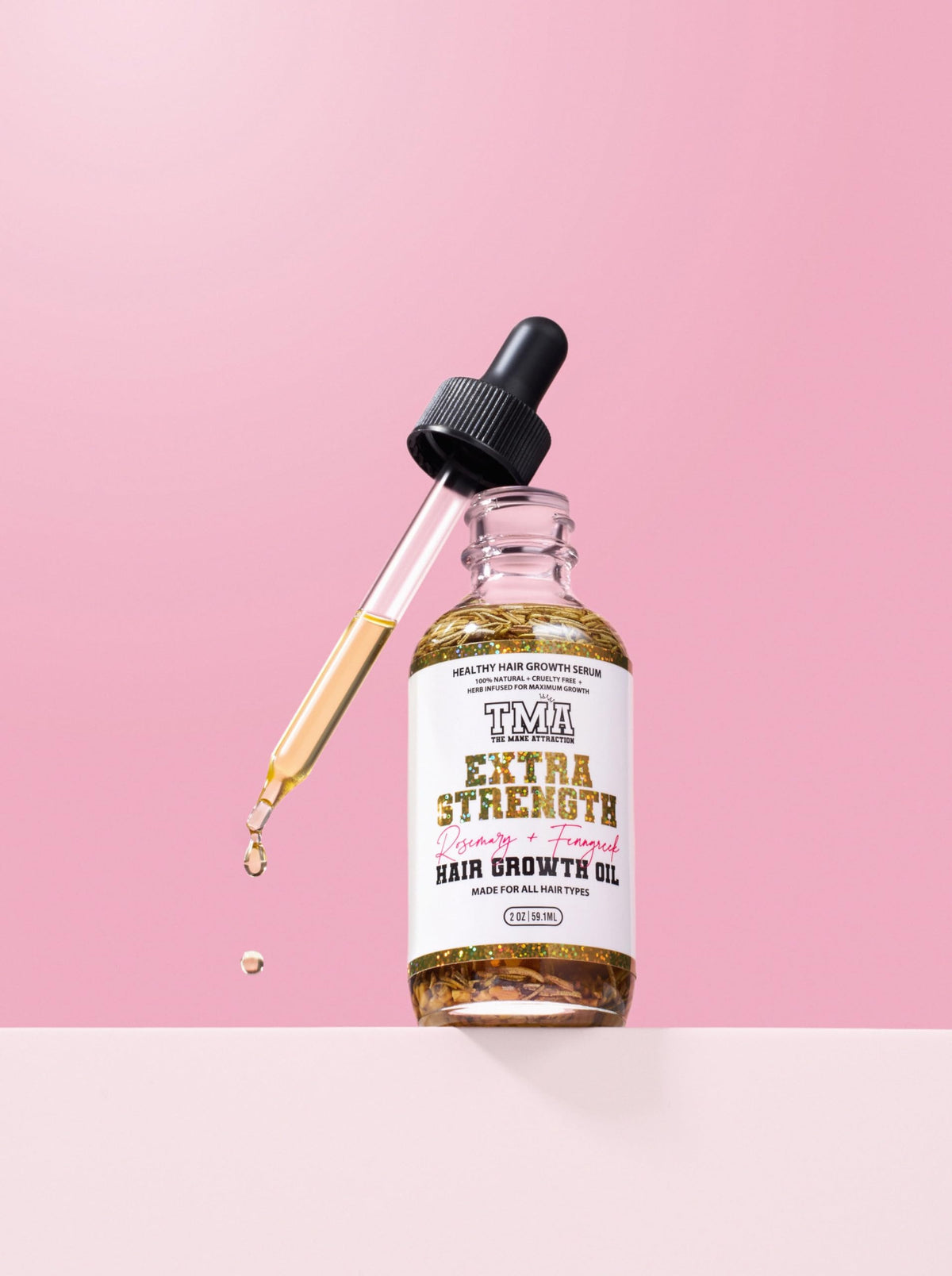 The Mane Attraction on bathroom shelf showing everyday routine fit
