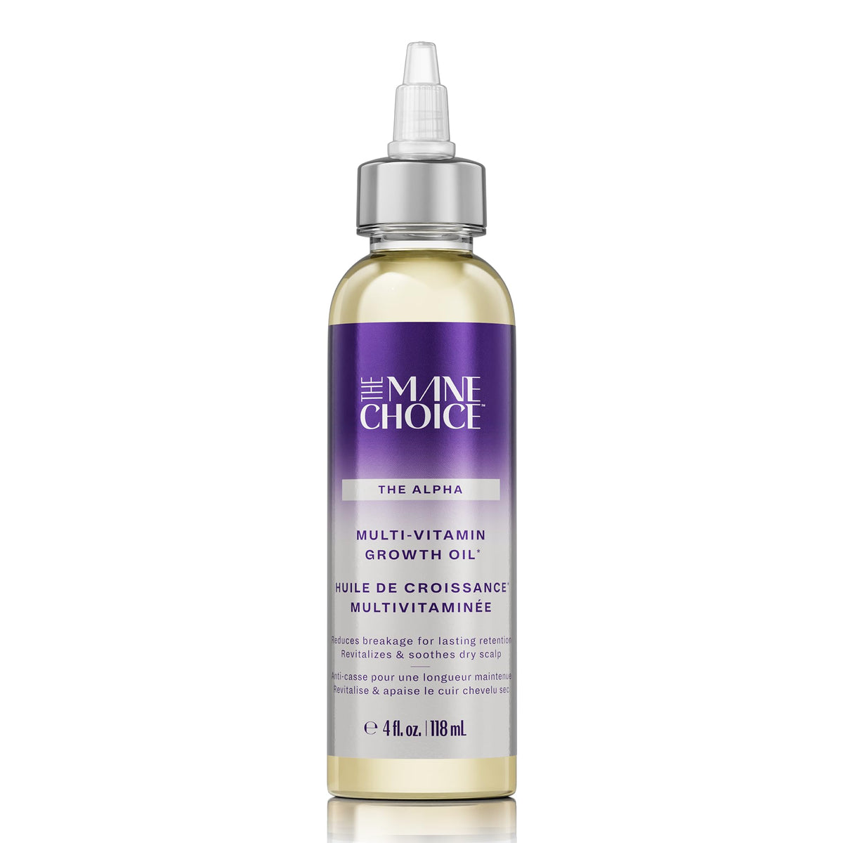 The Mane Choice front packaging showing bottle and label, clear product benefits