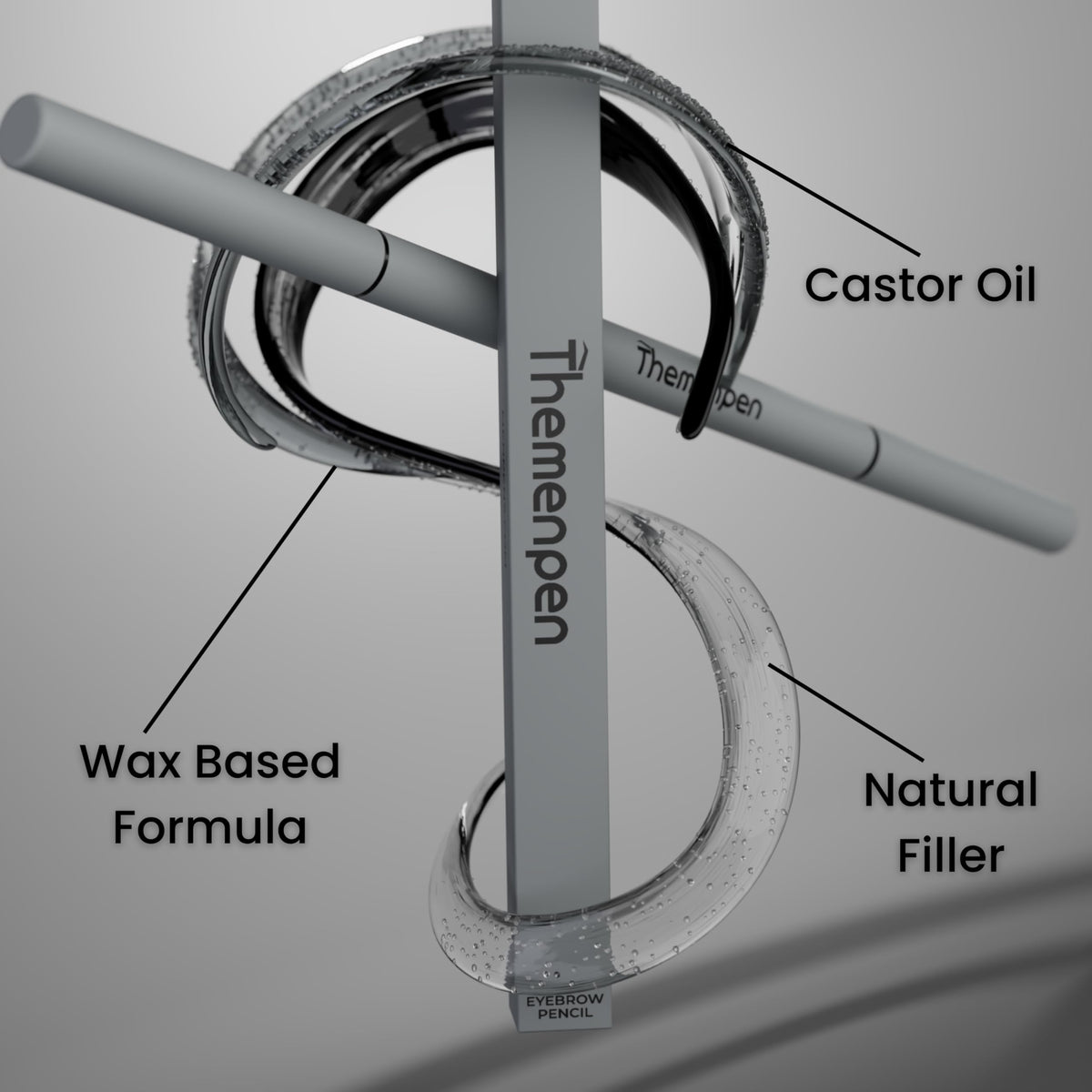 The Men Pen in use filling beard patches, brand enhancing facial definition