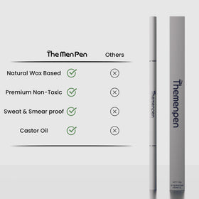 The Men Pen texture stroke swatch demonstrating natural microblading effect