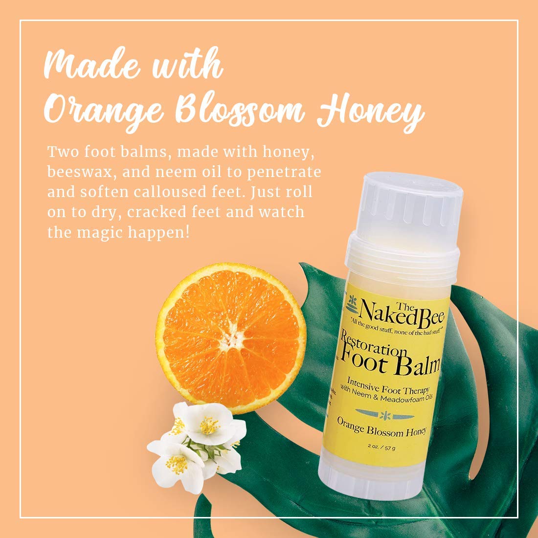 The Naked Bee roll-on applicator close-up for precise, mess-free foot treatment