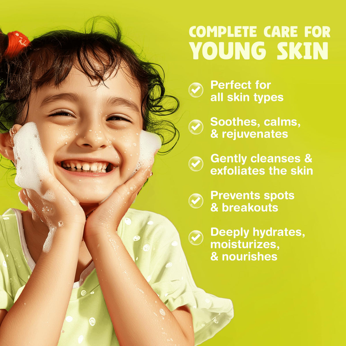 The Natural and Organic Family foam texture close-up, shows mild lather