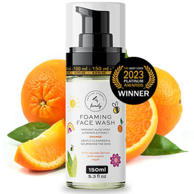 The Natural and Organic Family front packaging showing gentle kids cleanser