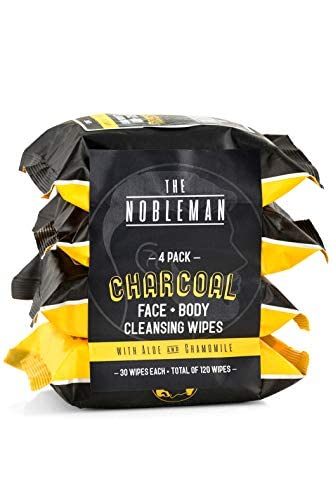 Close-up texture of wipe with charcoal fibers showing gentle cleansing action