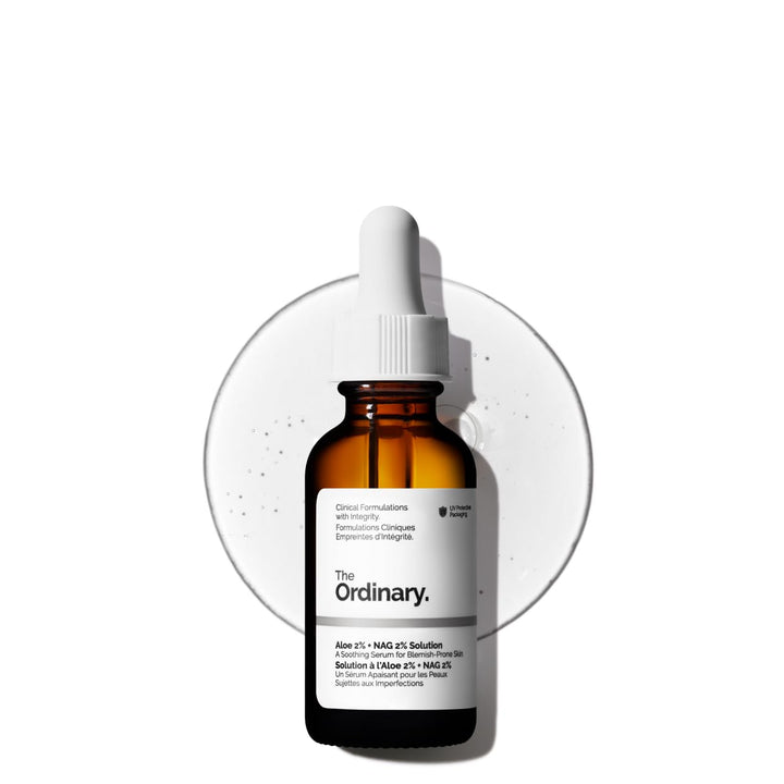 The Ordinary front bottle showing label and clear serum for easy identification and benefits