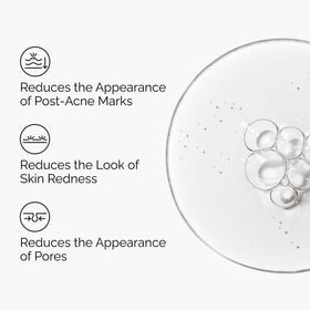 Close-up of serum texture on hand showing The Ordinary calming hydration and smooth finish