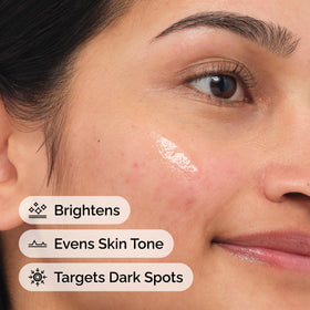 The Ordinary serum on hand during application, shows blendable texture and skin-conditioning benefit