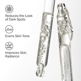 The Ordinary clear lightweight serum texture close-up, highlights hydration and fast absorption