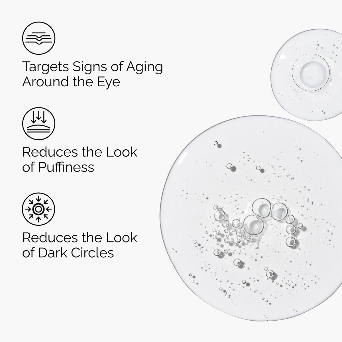 The Ordinary serum on fingertip ready to apply for precise eye treatment