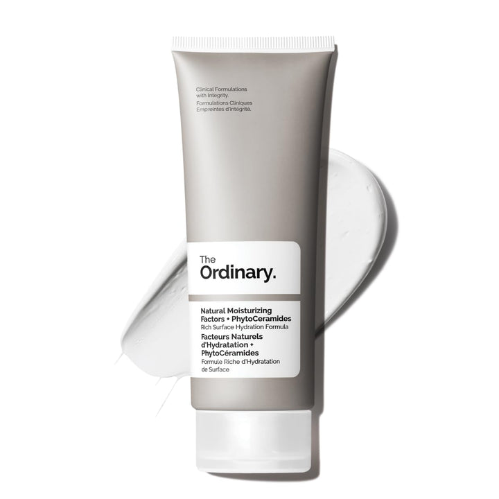 The Ordinary front packaging showing product label and rich moisturizer benefits