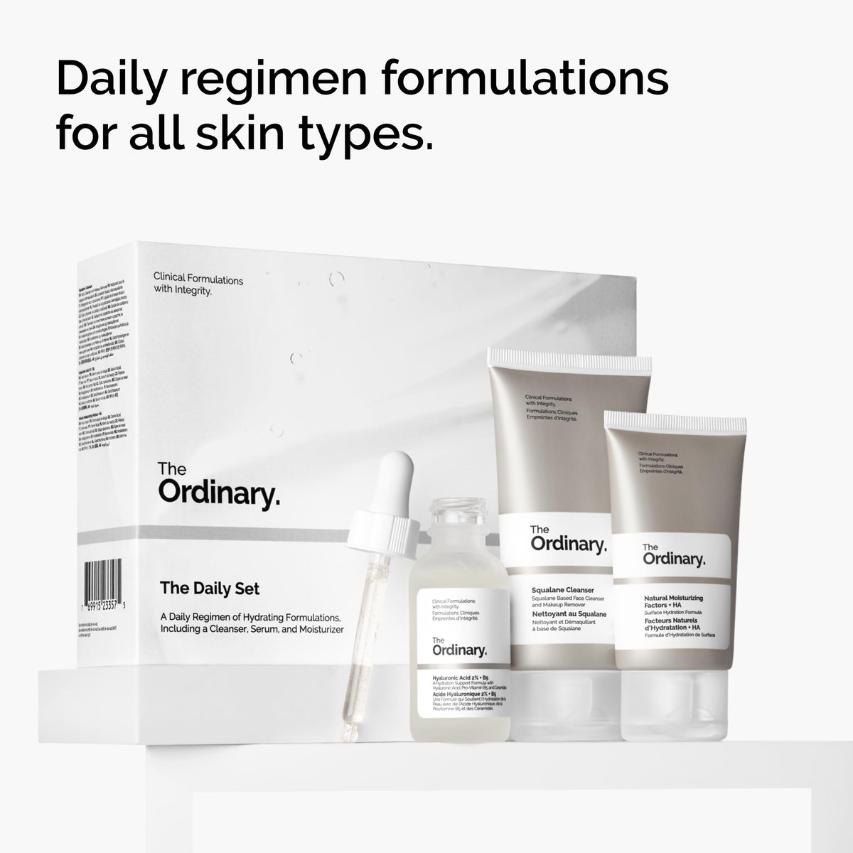 The Ordinary Hyaluronic Acid 2% + B5 serum dropper showing hydrating texture benefit
