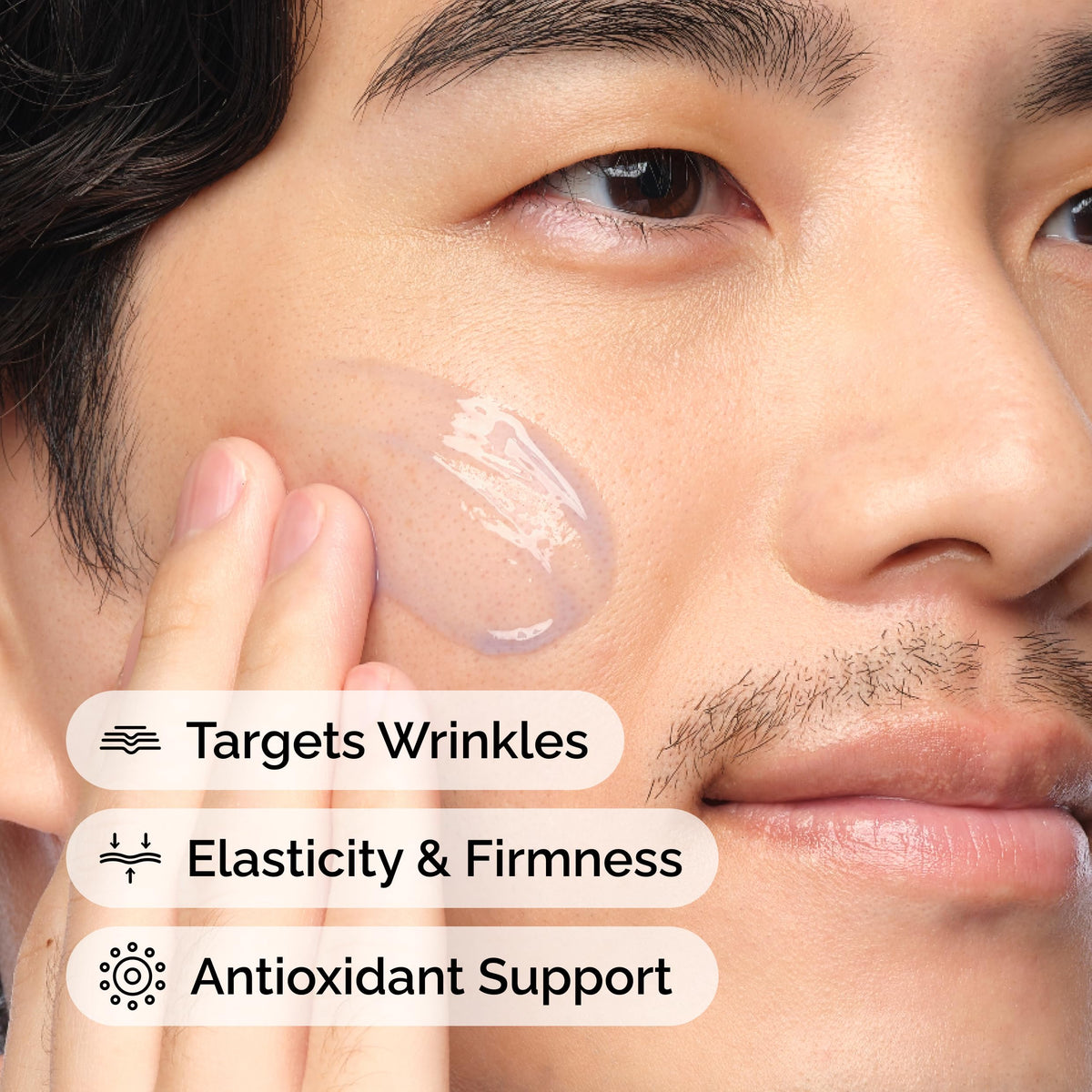 Clear ingredient label on The Ordinary bottle emphasizing peptide blend