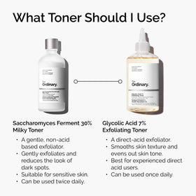 Lifestyle bathroom scene with The Ordinary toner on shelf suggesting daily evening skincare habit
