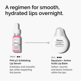 The Ordinary in a nighttime routine setting showing overnight exfoliation benefit