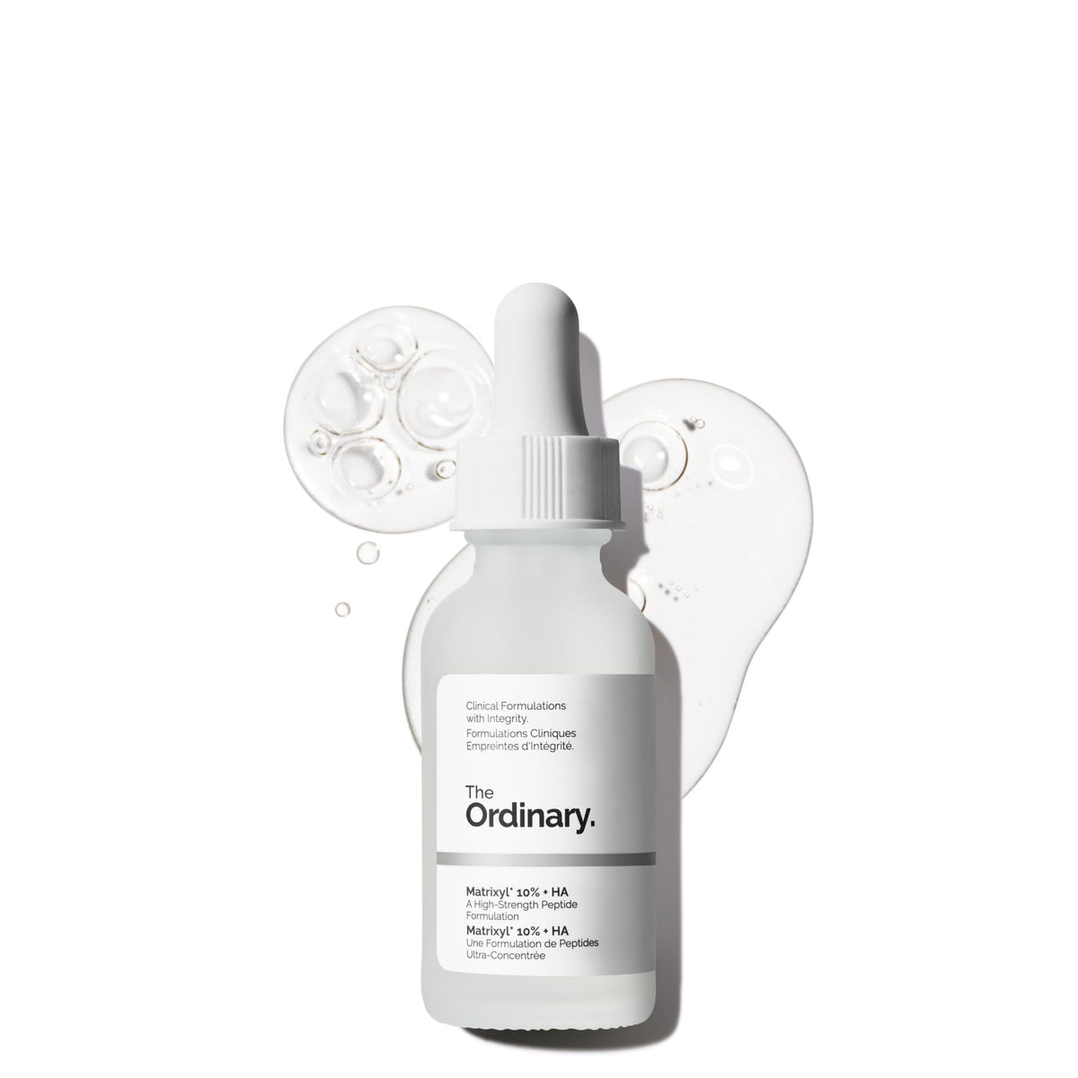 The Ordinary Matrixyl front packaging showing bottle and label, clear anti-aging serum