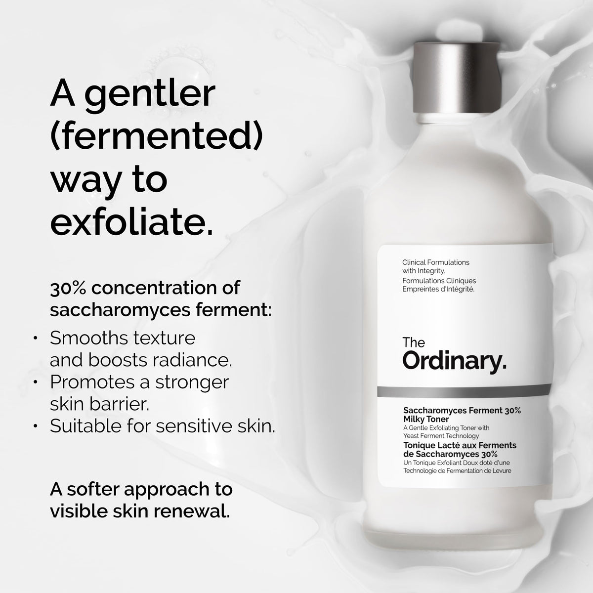 The Ordinary milky toner applied in a skincare routine demonstrating layering ease