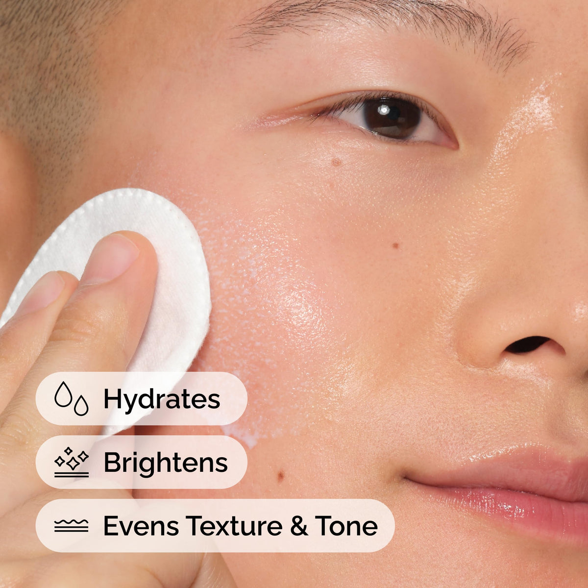 The Ordinary milky toner ingredients label focused on saccharomyces ferment and NAG